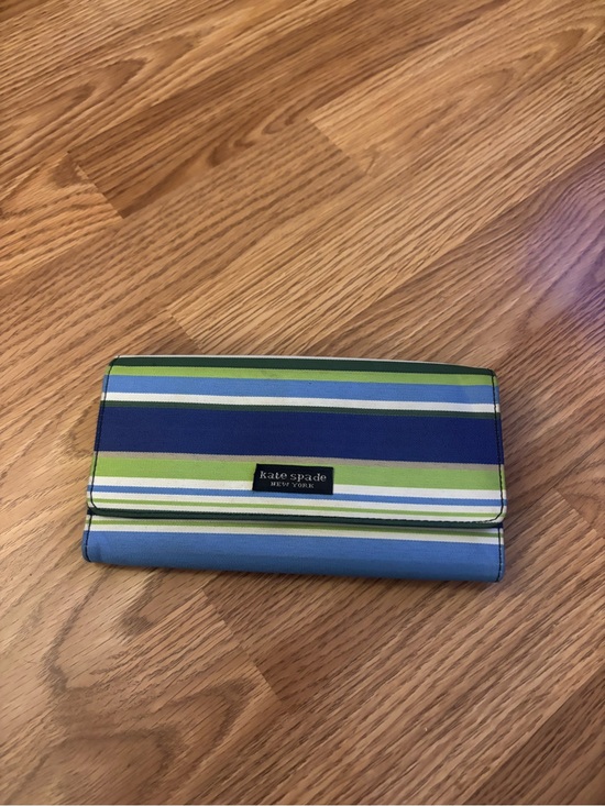 kate spade Handbags - Kate Spade New York Vintage Striped Canvas Wallet